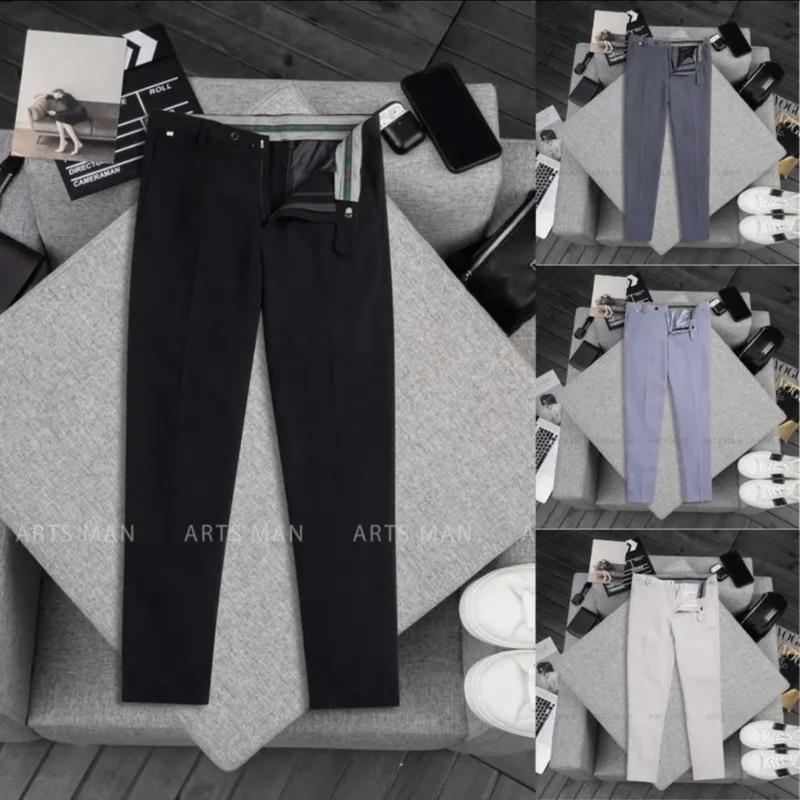 quần tây nam hàn quốc loại quần dầy dặn ống côn nhẹ cao cấp 5 màu chất vải co dẫn nhẹ dày dặn form Slimfit hàn quốc