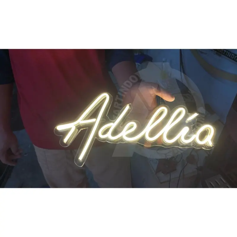 NEON FLEX LED PAPAN NAMA LAMPU LOGO CUSTOM MEWAH HIASAN DINDING 0