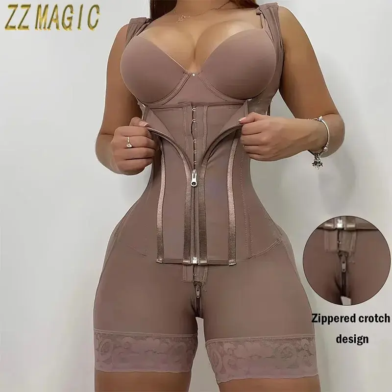 Fajas Colombianas Postpartum Girdles for Women Double Compression Corset Shapewear Full Body Slimming Waist Trainer Underwear