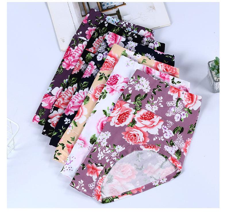 Product Introduction of Women's High Waist Underwear Milk Silk Fabric Soft and Comfortable Close-Fitting Rose Sexy Briefs Hot Sale Panty Womenswear Lady Innerwear 15