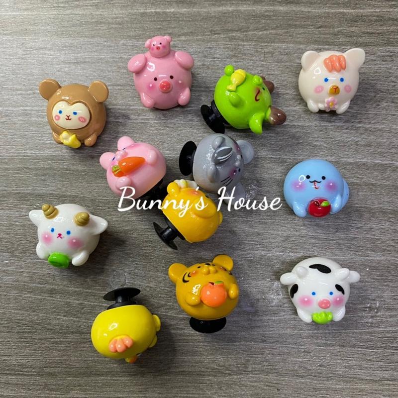 JIBBITZ, STICKER, CHARM 12 CON GIÁP TRANG TRÍ DÉP SỤC 0