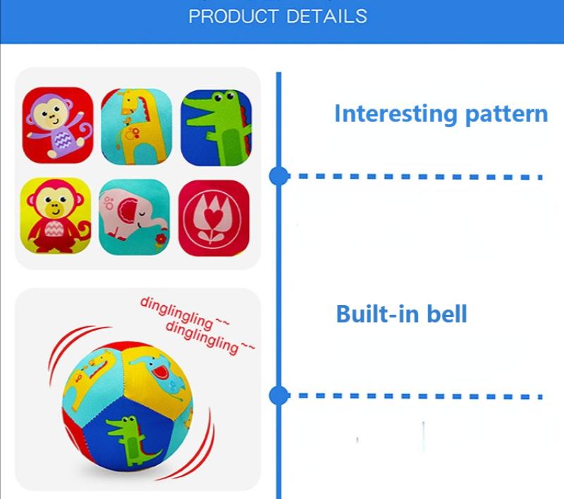 Product Introduction of Animal Cognitive Ball Baby Hand Grasping Ball Education Toy 6