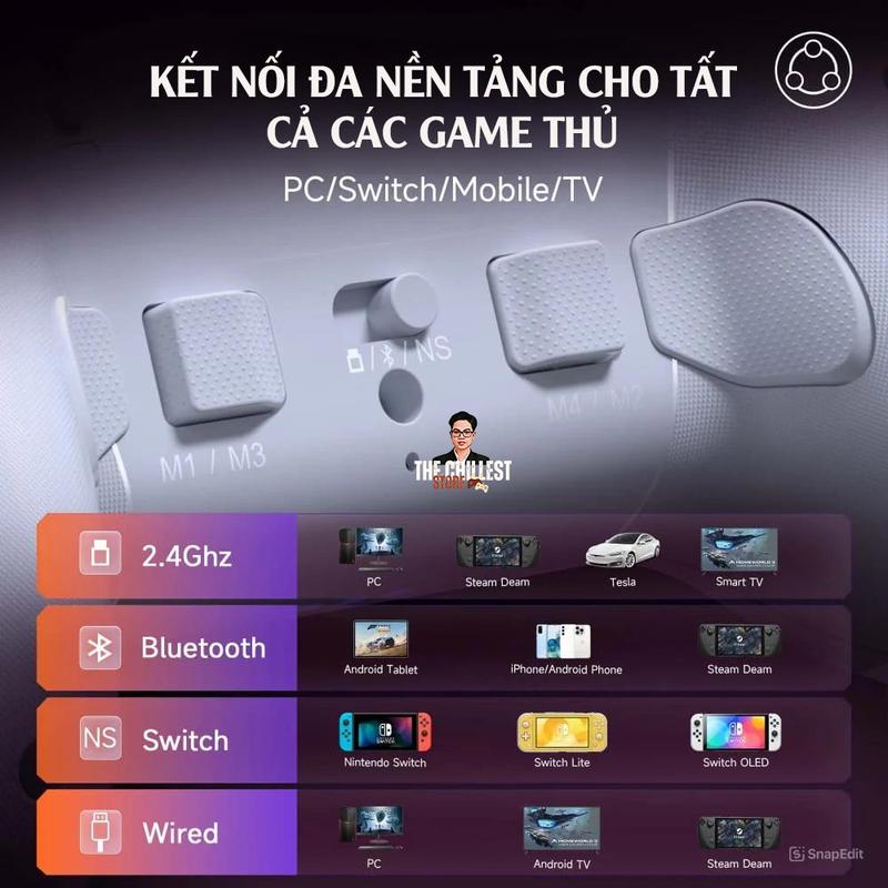 [BẢO HÀNH 12T] Tay cầm chơi game EasySMX X20 Phím cơ, Hall Effect Joysticks, Marco hành trình, Kết nối 1000Hz - Phụ Kiện, Chơi Điện Tử 3