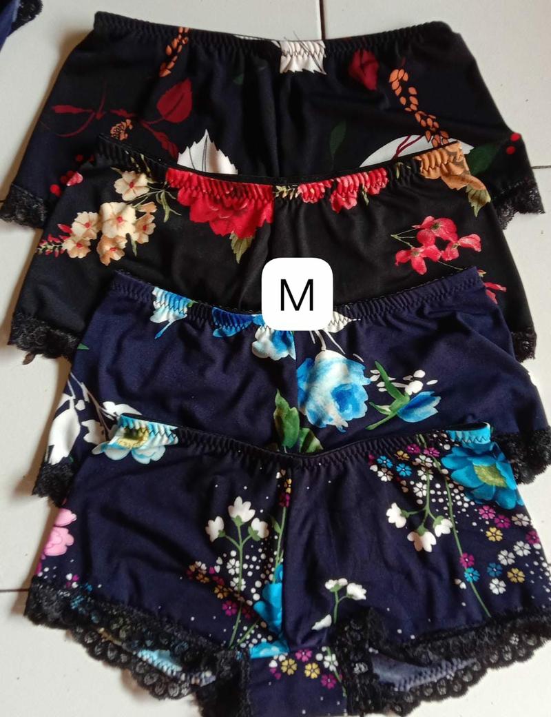 Product Introduction of celana dalam wanita CD Jupe boxser / hotpan semua ukuran harga sama bahan spandek renda lembut Bunga Dewasa untuk motip dan warna di kirim randem 2