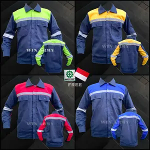 Kemeja Kerja - Wearpack Safety - Baju Kerja Lengan Panjang Kombinasi - Katelpak Kombinasi Kemeja 2 tone - Seragam kerja - seragam safety