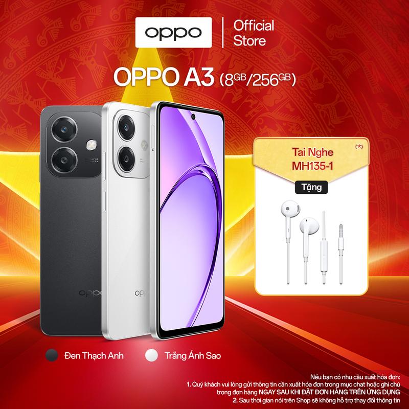 Điện Thoại OPPO A3 (8GB/256GB) | Bảo Hành 1 Năm | Tặng Kèm Tai Nghe MH135-1 | Hàng Chính Hãng