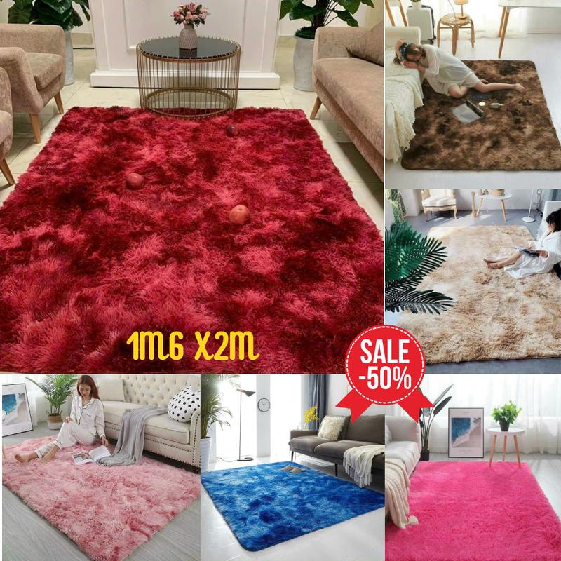 Thảm lông loang trải sàn lông dày hàng đẹp kích thước 1m6 x2m nhiều mẫu,thảm lông trải sàn thảm decor trang trí phòng khách phòng ngủ