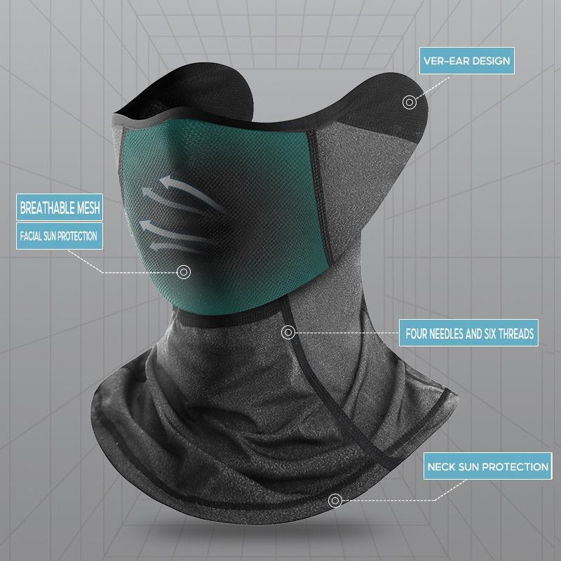 Ear Wrap Design Neck Gaiter Face Mask, Cool Lightweight Windproof Face Mask, Face Sun Protection Mask, Breathable Mesh Facial Sun Protection, Christmas Gift 4