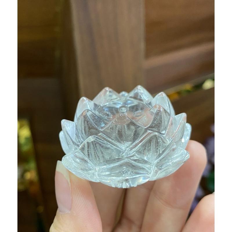 Hoa sen thạch anh trắng phong thuỷ.mang may mắn .tài lộc. Decor Decor Phòng 4