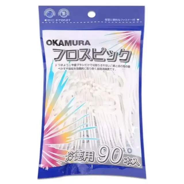 ￼Okamura - Tăm kẽ chỉ nha khoa Okamura chất lượng Nhật Bản (Bịch 50 cây/90 cây) 4