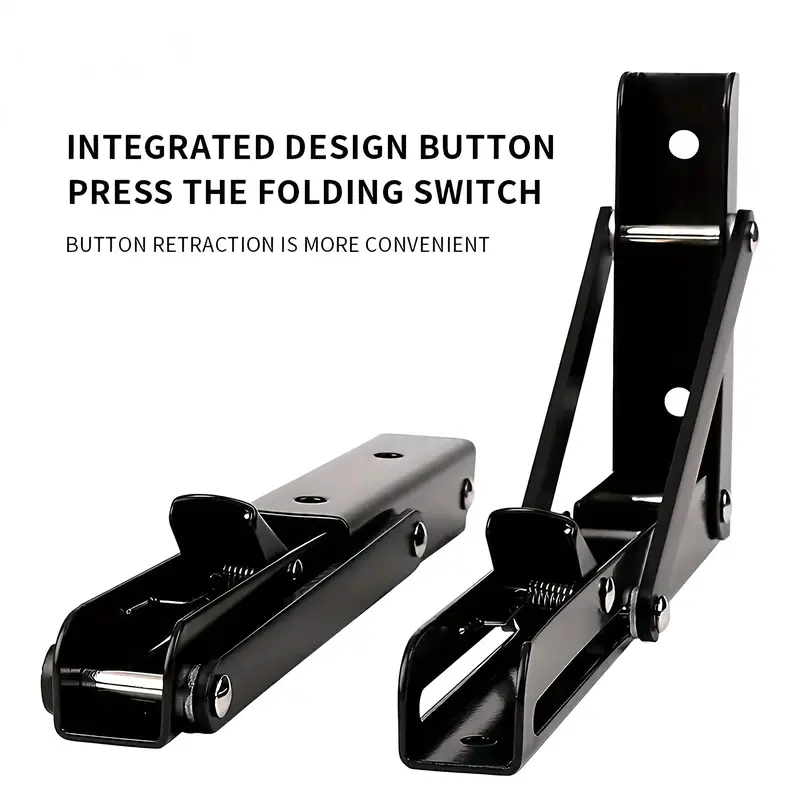 L-shaped Foldable Shelf Bracket, 1 Pair DIY Folding Bracket Accessory, Furniture Hardware Accessories for Home Office 7