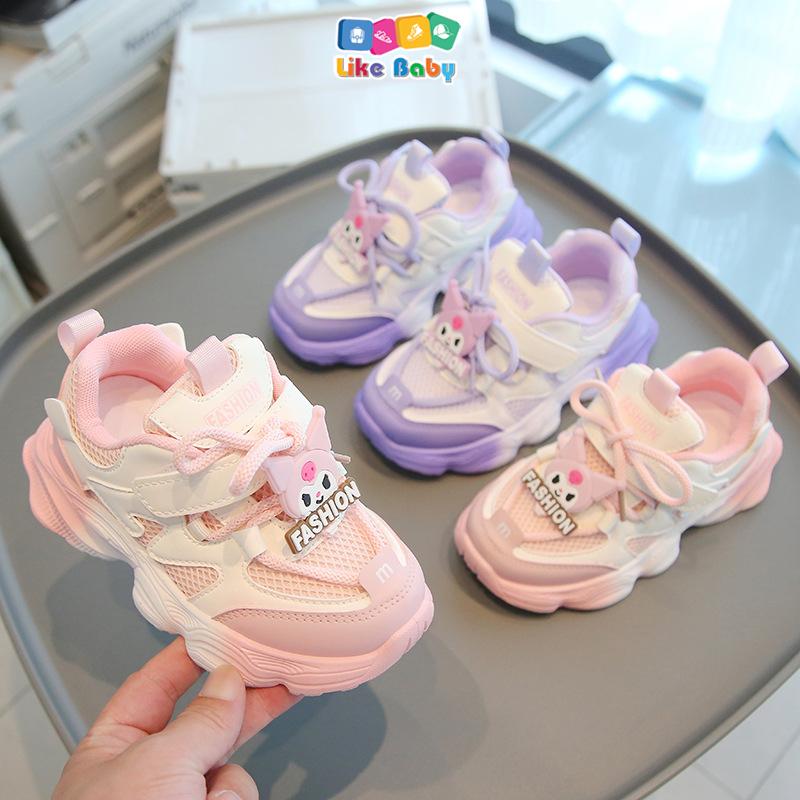 Giày thể thao bé gái Kuromi cao cấp từ 2 - 10 tuổi siêu nhẹ đàn hồi kháng khuẩn G146