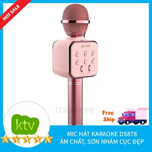 Mic Hát Karaoke Kiêm Loa Bluetooth phát qua Tv, Điện Thoại ,Mtb, Pc... kết nối ra loa thùng model 2023 KTV