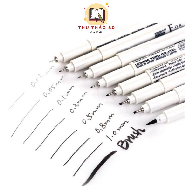 Bút vẽ kỹ thuật, ký họa, đi Nét Line lông kim số Marvy Uchida 4600 Drawing Pen.