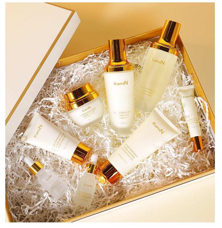 Bộ dưỡng da KanjN 12 sản phẩm chăm sóc da , phù hợp da dầu, mụn, da nám, sạm, tàn nhang, trẻ hoá da, Skincare Làm Đẹp Da Serum Son