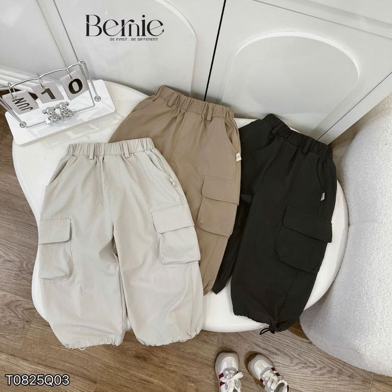  Quần dài gió kiểu dáng thể thao túi hộp cho bé trai phong cách sành điệu 1-7 tuổi BERNIE T0825Q03 