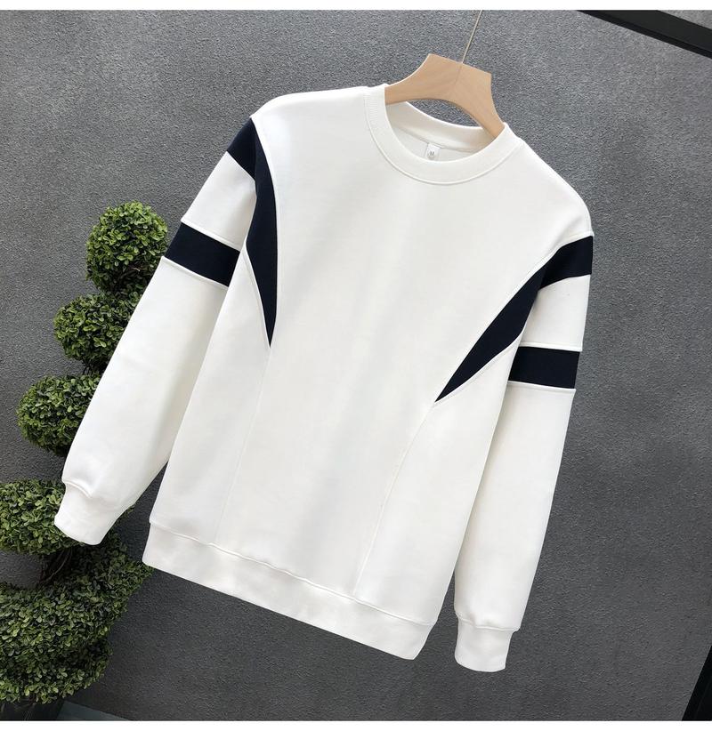 Product Introduction of Men's Sweater Spring and Autumn New Fashion Casual Round Neck Pullover Shirt Temperament Slim and Simple Trendy Top 6