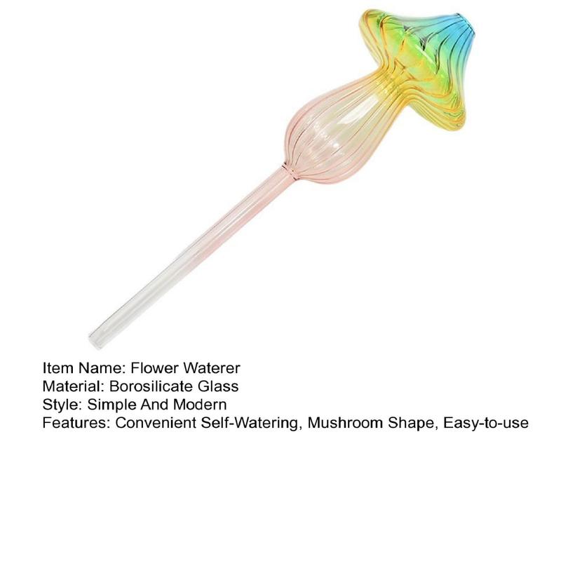 wnnerke- Self-watering Plant Waterer Exquisite Flower Waterer Self-watering Mushroom Plant Bulb for Indoor  Outdoor Plants Clear Gradient Color Easy Watering Solution 2