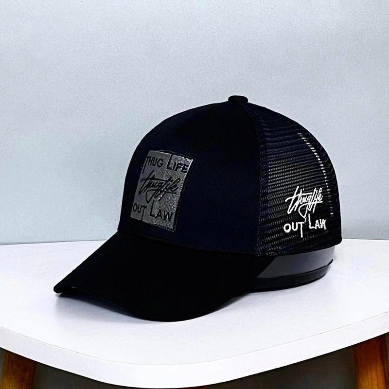 Mũ lưỡi trai, nón kết lưới đen Thug Life logo thêu nổi kaki freesize nam nữ Siêu HOT Full Hộp