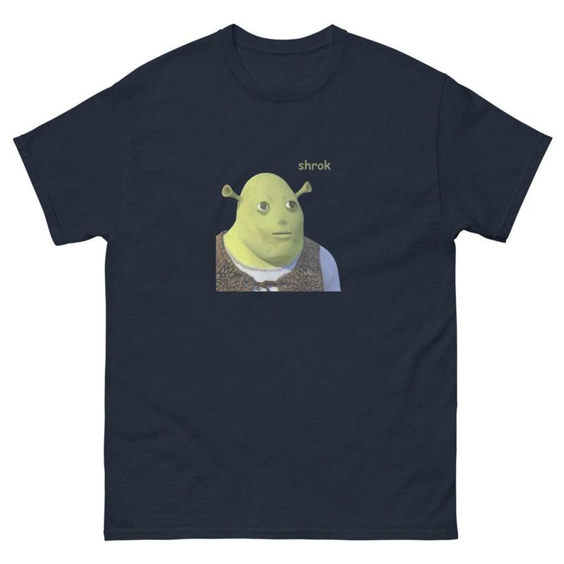 Dank Shrek Shrok Meme T Shirt, Funny Merch Print Gift Idea, Quirky Goofy Wacky Tee 1