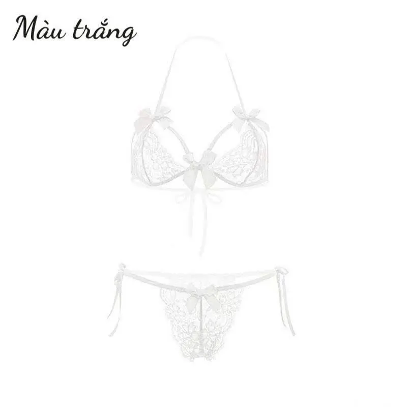 ￼Đồ lót nữ ren mềm mại đính nơ dây buộc tuỳ chỉnh siêu đẹp 6