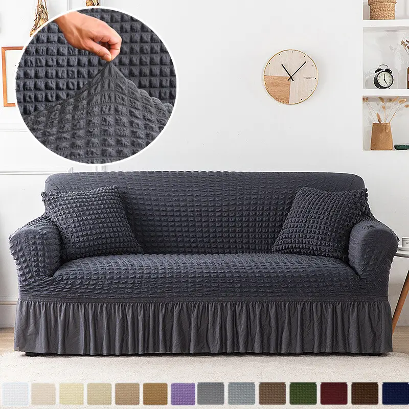 [Keep _ real] 1/2/3/ 4 chỗ ngồi seersucker, bọc ghế sofa, váy, phong cách 7
