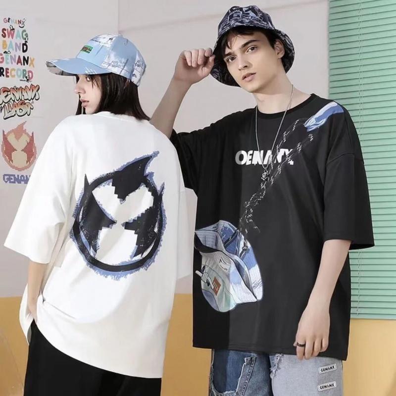 Product Introduction of Áo Thun Ngắn Tay Có Túi, TikTok Cùng Phong Cách, Ins Túi Trang Điểm, Túi Quần Áo Có Khóa Kéo, Thích Hợp Cho Các Cặp Đôi, Mũ Chậu, Mũ In Hình, Áo Thun Có Túi, Cho Bé Trai Và Bé Gái, [Tại Chỗ] 1