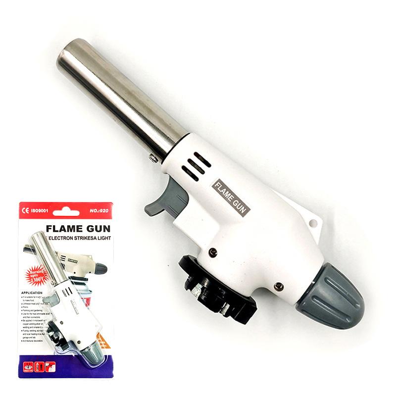 Export Outdoor Barbecue Flame Gun Burning Torch Welding Gun Kitchen Baking Butagas Ceramic Core Card-Type Spray Gun Head 0