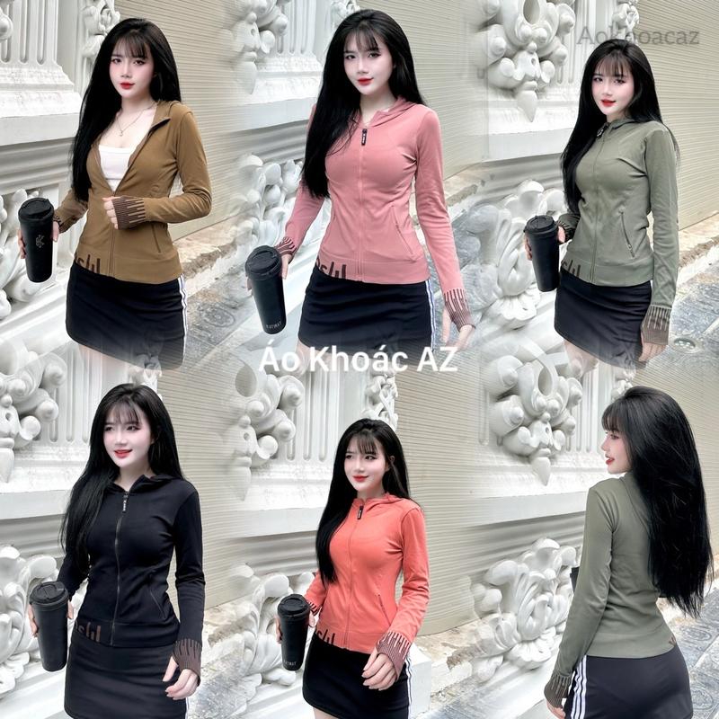 [36-70kg] Áo Khoác Thể Thao Nữ Form Lỡ Ôm Body Vải Thun Dệt Kim Quảng Châu [KT-Mẫu Mới]. Áo Khoác Nữ Tập Gym, Yoga, Chạy Bộ Đồng Sport