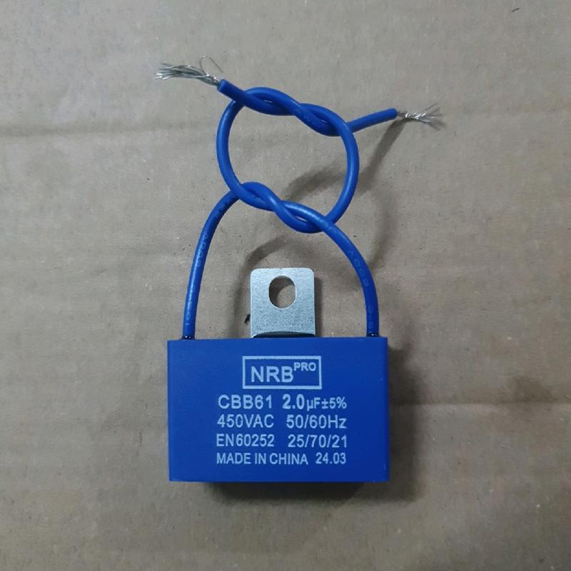  Tụ quạt 2uf  chính hãng china  dùng cho quạt điện -s74 