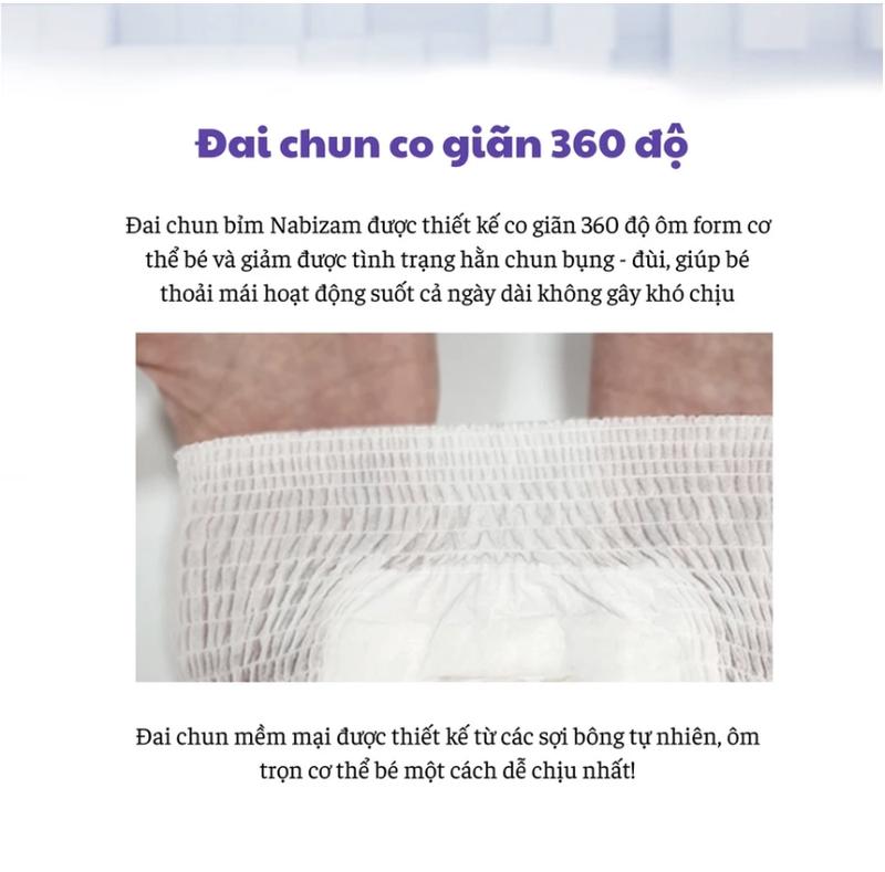 Tã/Bỉm Quần NABIZAM Ultra Thin Nội Địa Hàn, Mềm Mại, Mỏng Nhẹ Cho Bé 6-25kg 5