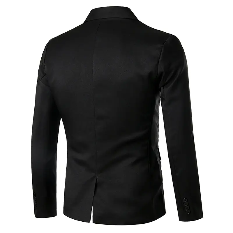 Áo Blazer Nam, gehirux, Thiết Kế Khối Màu, Dài Tay, Cổ Bẻ Một Nút, Dáng Ôm, Thích Hợp Cho Mùa Xuân Và Mùa Thu, Áo Khoác Vest Công Sở Menswear Jacket 7