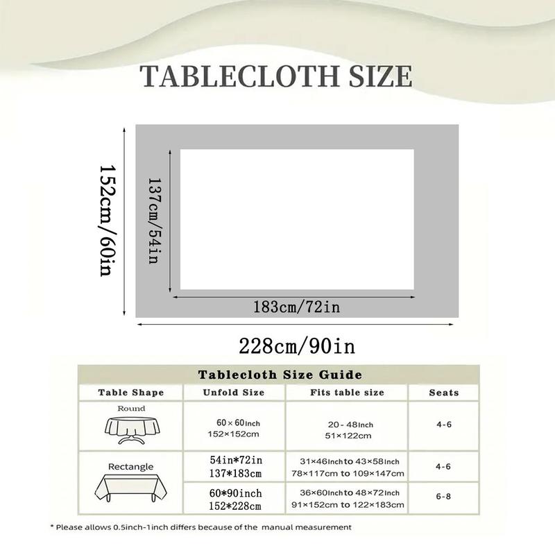 Product Introduction of Checkerboard Pattern Tablecloth, Rectangular Tablecloth, Table Decoration Supplies for Home Kitchen Dining Room Wedding Birthday Festival Party 8