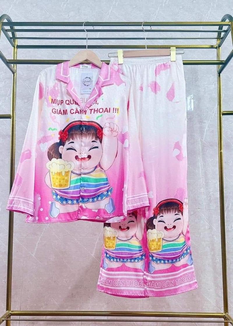 Product Introduction of Bo tay dài quần dài Lụa xước Nữ Women 3