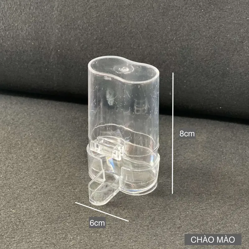 Cóng nước nhựa meka đựng nước uống cho chim 4 size lớn nhỏ - phụ kiện lồng chim Duy Khang 5
