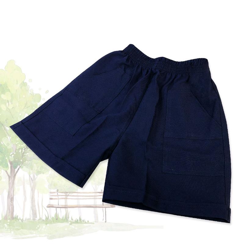 Quần đùi lưng chun cho bé trai, quần short, màu xanh đi học, đồng phục tiểu học Nam Menswear Thun. 2