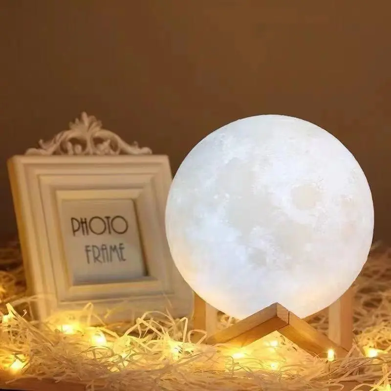 Moon Shaped Night Light, Button Battery Powered Creative Moon Light, Decorative Atmosphere Light for Home Living Room Bedroom 2