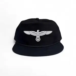 Rope Hat Topi Pria Wanita Canvas Cotton Fabric Textile Hitam One Size