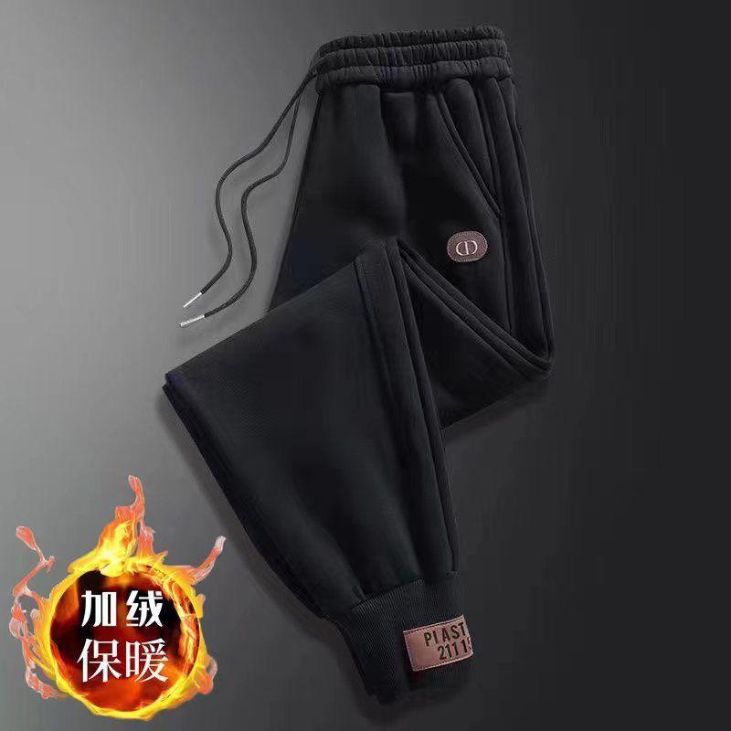 Quần Thường Ngày Cho Nam, Quần Dài Mùa Thu Và Mùa Đông, Lót Lông Cừu, Dày Dặn, Quần Dài Mới, Hợp Xu hướng Và Dễ Phối Đồ Thích Hợp Cho Thể Thao, Dáng Rộng Vừa Vặn, bó ống, Quần Nỉ 1
