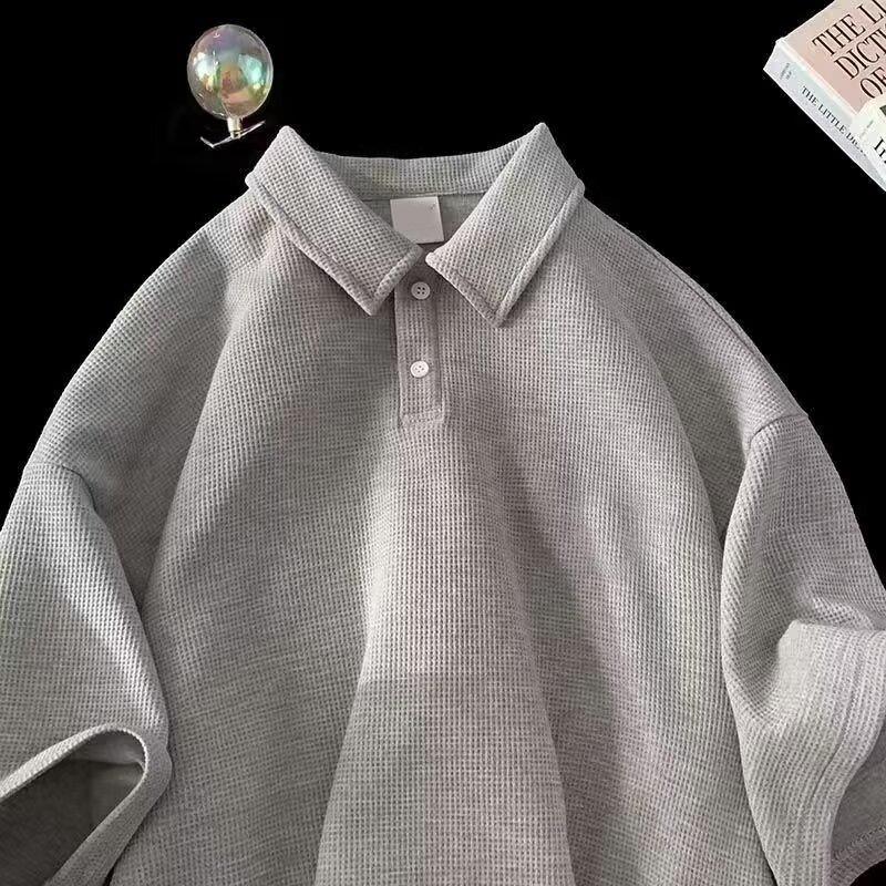 Product Introduction of T-shirt men's short sleeve summer 2024 new solid color loose-fitting large size casual half sleeve T-shirt tops clothes 15
