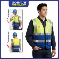 Gambar GOSAVE Rompi Safety Proyek Bahan Polyester Reflektif Scotlight Tebal Safety Vest Vizor dengan Resleting dan Banyak Kantong Untuk Kerja Lapangan - BASIC ORANGE dari Gosave Official Kota Tangerang 1 Tokopedia
