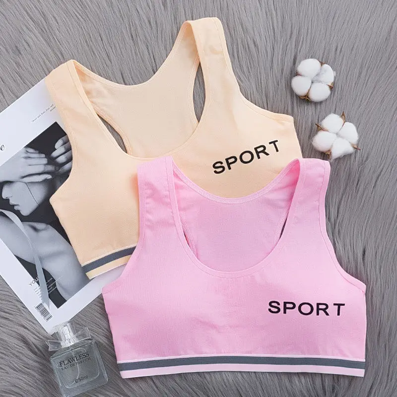 Áo lót có đệm cho bé gái từ 30- 45kg Cotton 2
