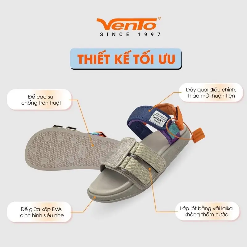 Sandal vento nữ chính hãng Avatar SD10112w DéP Cao Su GiàY Quai Hậu Đế Bằng Shoes 5