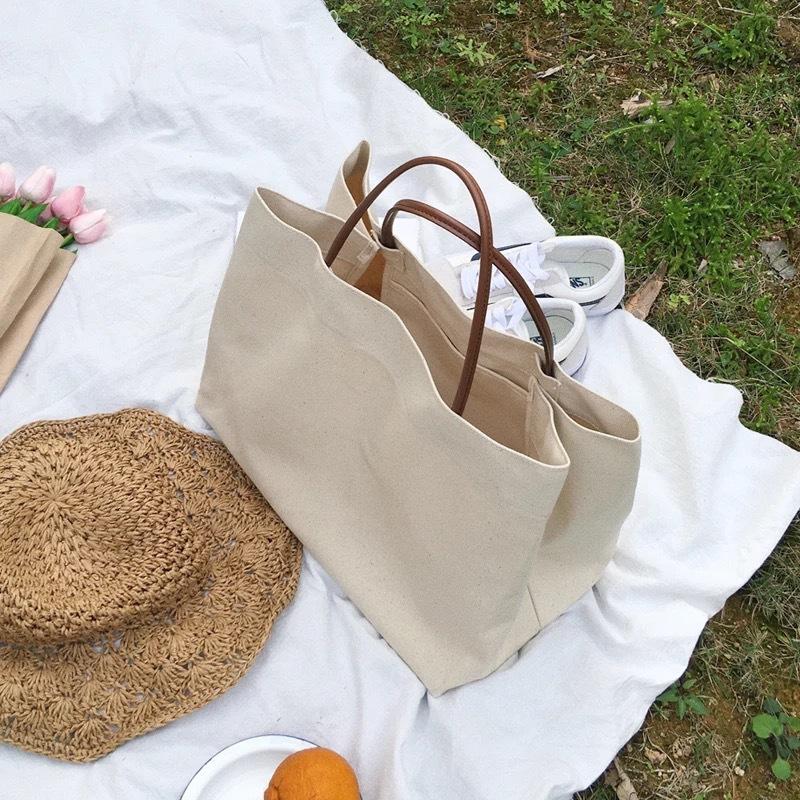 White Black Shoulder Bag Classic Canvas Books Storage Handbag Snap Fastener Tote Bolso Student Books Storage Bags Bolsa Femimina 0