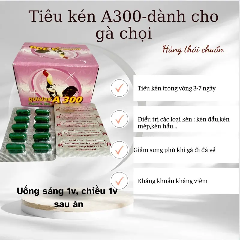 Tiêu Kén A300, Cho Gà Đá Gà Tre- Hàng Thái 0
