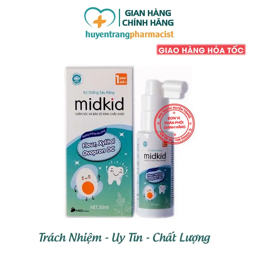 Xịt chống sâu răng, mủn răng Midkid