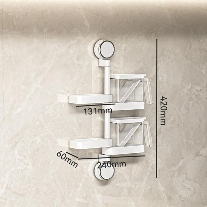 Transparent Ginger Storage Box Flavouring Spices Container Wall Mounted Onion And Garlic Storage Box Suction Cup No Punching 6