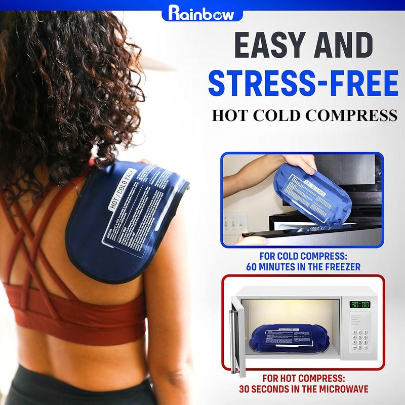 Reusable Hot & Cold Compress Gel Ice Wrap Belt, 3 Counts/set Ice Pack for Joint & Muscle, Rotator Cuff, Knees, Back, Sports Accessories 2