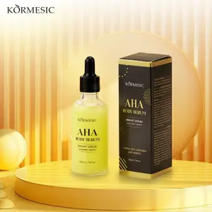 [BPOM] KORMESIC AHA Brightening Body Serum – Serum Tubuh Eksfoliasi Lembut Kulit Cerah, Halus & Glowing Acid Kusam Mencerahkan Niacinamide Perawatan Kering Arbutin Hyaluronic Melembutkan Ceramide