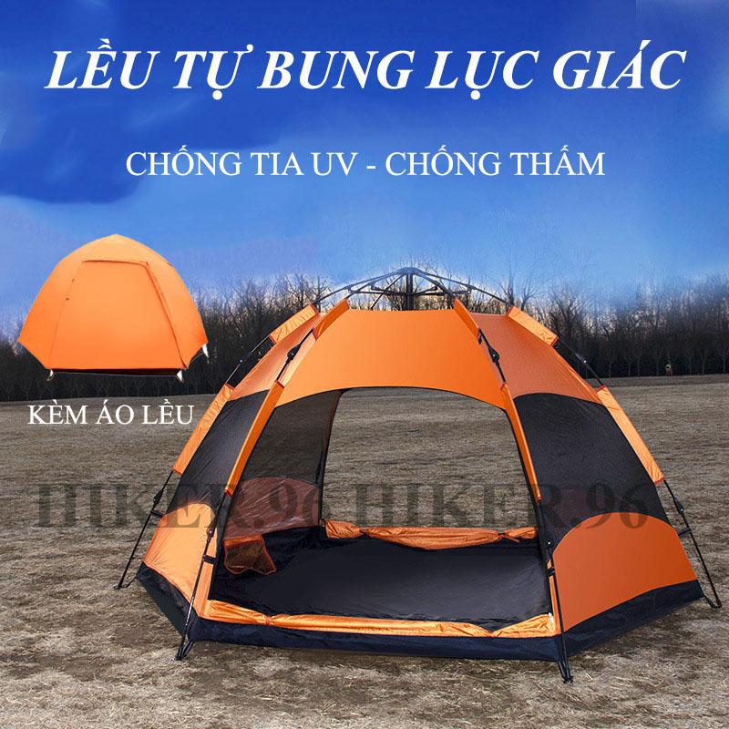  Lều Cắm Trại Du Lịch Dã Ngoại Lều Phượt Tự Bung 4 đến 6 người 2 lớp 6 cửa Chống Thấm Nước Chống Muỗi Gấp Gọn Tiện Lợi 